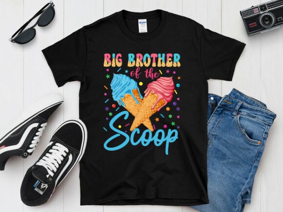 A Craft-Ready SVG: The Big Brother Ice Cream Family Graphics for T-Shirt Designs