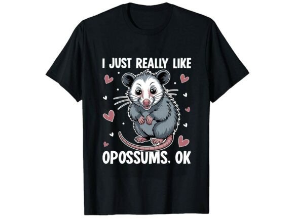 A Cute Opossum T-Shirt Design for Graphics & Merchandise