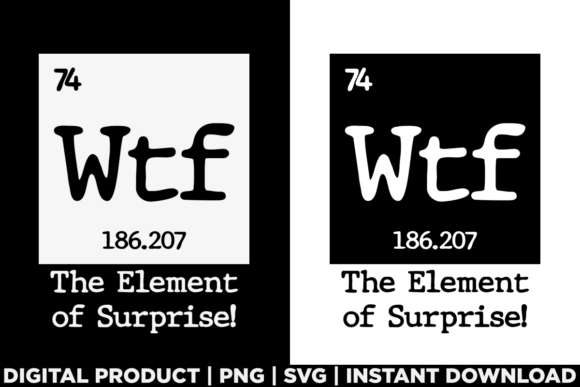 Craft Review: Funny Science WTF Element Graphics for T-Shirts