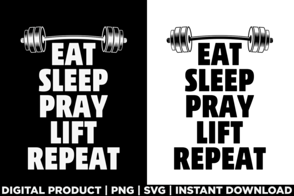 Crafting with Eat Sleep Pray Lift Repeat Gym Graphics
