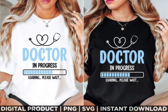Doctor in Progress Stethoscope Medical: A Graphic for Branded Merchandise