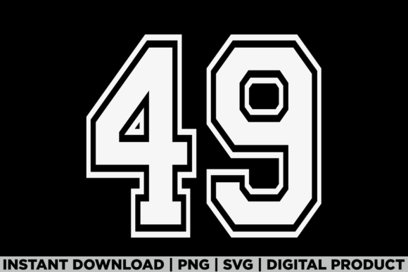 Number 49 Birthday Graphics for T-Shirt Designs