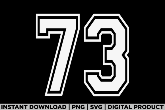Number 73 Birthday Varsity Sports Team Graphics for T-Shirt Designs