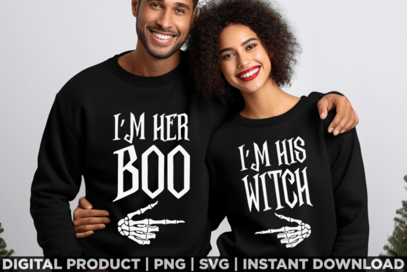 The Witch & Boo: A Couple Halloween Graphics Review for T-Shirt Designs