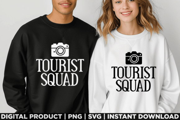 Tourist Squad Camera Girl Vacation Travel Graphics for T-Shirt Designs